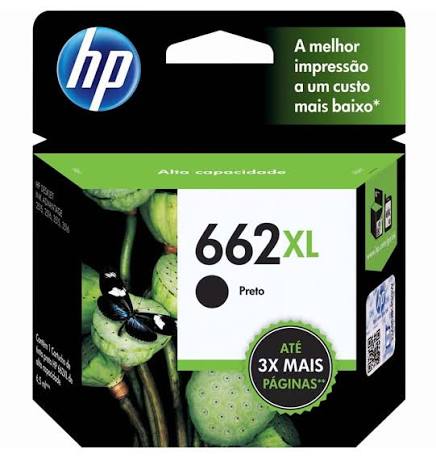 CARTUCHO ORIGINAL HP 662XL PRETO (6,5ML) CZ105AB